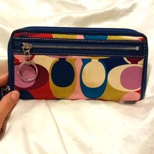 Colorful Coach Wristlet Wallet